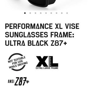 Performance XL Vise Sunglasses Frame - Ultra Black